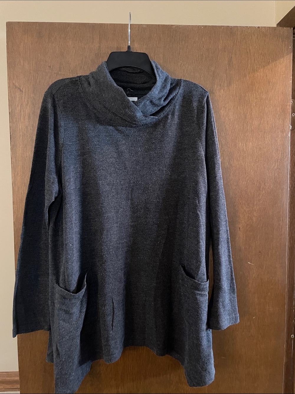 Maurices Charcoal Cowl Neck Tunic Sweater